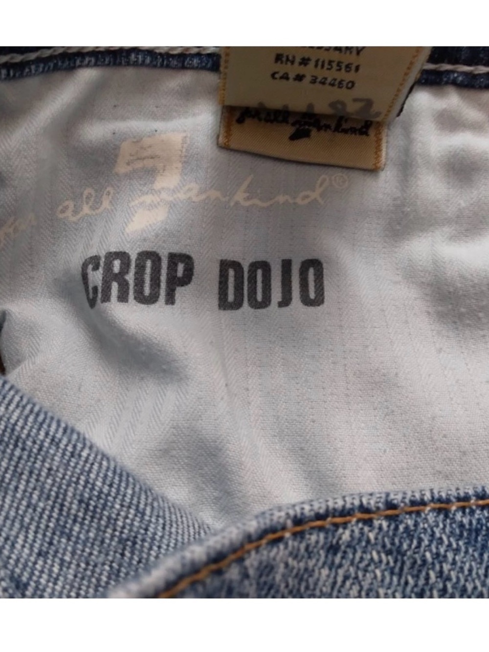 7FAM | Cropped Dojo Distressed Jeans | Size 32 - Picture 8 of 9